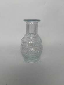 1pc Or 3pcs Glass Vase, Bulk Small Vase, Mini Ribbed Vase, Center Decor Vase, Transparent Vintage Vase For Tabletop, Wedding, Party, Wedding Decorations,Reception, Home Decor Living Room Decor Gifts Birthday Graduation - transparent - View 14