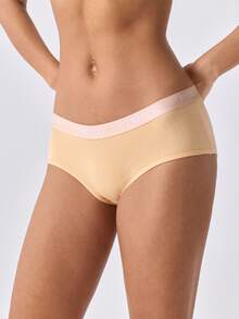 Loungeista 5pcs Women's Solid Color & Letter Print Elastic Waistband Comfortable Minimalist Briefs - Multicolor - View 13
