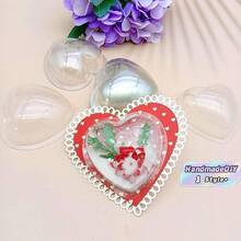 20PCS Sweet Heart Clamshell Blister Packing Clear Plastic Candy Dome Candy Holder Money Card Handmade Shaker Cards Transparent Plastic Covers For DIY Candy Gift Box - Love model - View 1