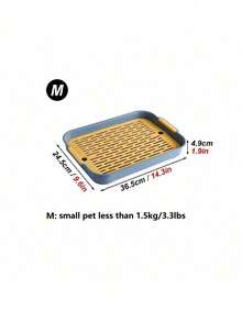 1pc - Double-Layer Square Drainable Pet Toilet Made Of Pp Material, Removable And Washable, Suitable For Rabbits, Guinea Pigs And Other Small Animals, Suitable For All Seasons. - Multicolor - View 11