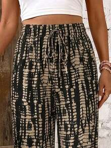 SHEIN Frenchy Quần ống rộng nữ kiểu dáng thường ngày, trang phục thường ngày nữ, quần áo mùa hè nữ. - Nhiều màu - Xem 6