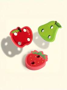 MINKOJA Wooden Fruit Stacking & Shape Sorting Toy – Educational Matching Game For Color & Fruit Recognition, Parent-Child Interaction - Multicolor - View 7