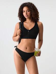 Loungeista 3pcs/Set Solid Color Comfortable Cotton Sexy Low-Rise Women's Thong Panties, Suitable For Valentine's Day, Spring/Summer - Multicolor - View 7