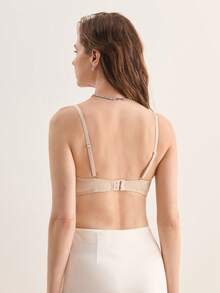 Hourtrue Women's Skin-Friendly Lace Bra, French Romantic Casual Versatile Mature Charm Lace Patchwork Underwire Bra, Lift And Support Adjustable Brafor Summerfor Summer - Apricot - View 3