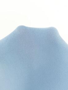 Solflare Vestido azul con cuello en V y detalle de nudo en la parte delantera para mujer talla grande para el Día de San Valentín - Azul - Ver 7