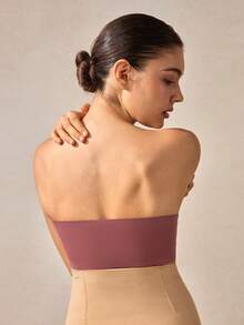 Veilyse Áo ngực không dây mùa hè cho nữ, áo ống, áo lót, bộ đồ lót, áo hở lưng, áo tank top. - Màu tím - Xem 2