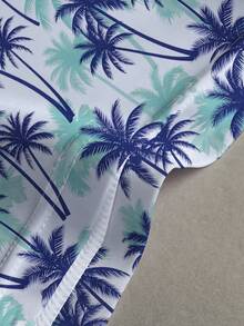 Manfinity KASUA Men's Botanical Print Summer Beach Swim Trunks, Holiday - Multicolor - View 4