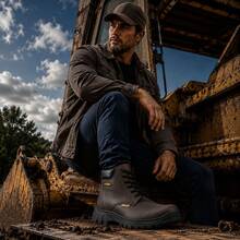 STORM Industrial Boots With Polyamide Helmet - Maximum Protection, Extreme Resistance And Professional Comfort - Cafe - View 3