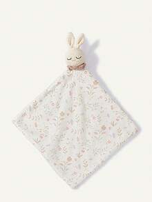 Cozy Pixies 1 pieza Toalla suave con estampado lindo de primavera y verano, color contrastante y conejo lindo, adecuada para bebés y niños - Multicolor - Ver 11