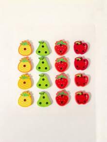 MINKOJA Wooden Fruit Stacking & Shape Sorting Toy – Educational Matching Game For Color & Fruit Recognition, Parent-Child Interaction - Multicolor - View 4