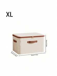 1/2 Packs Zippered Fabric Storage Box, Foldable & Washable Closet Organizer, With Handle (Beige) - Beige - View 9