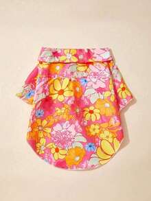PETSIN 1pc Holiday Style Flower Cute Fashion Pet Printing And Dog Clothing - Multicolor - View 29