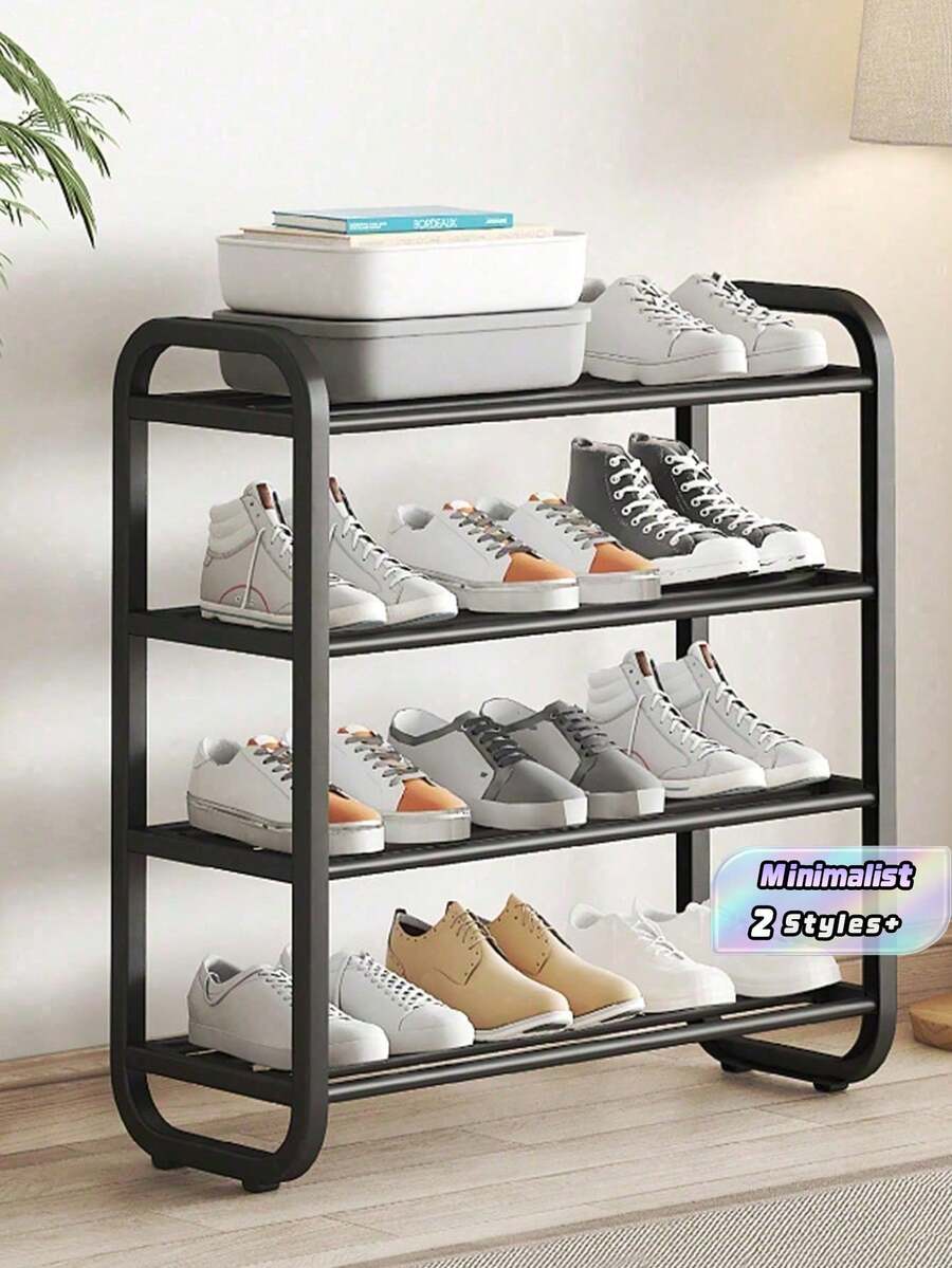 1PC Multi-Layer Metal Shoe Rack, Shoe Storage Organizer, Suitable For Entryway, Bedroom, Door Side Small Storage - Multicolor - View 1