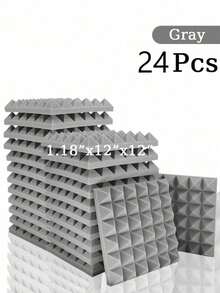 SHEIN 金字塔吸音泡沫 6-48 块 12 英寸 X 12 英寸 X 3 英寸 / 12 英寸 X 12 英寸 X 2 英寸 / 12 英寸 X 12 英寸 X 1.18 英寸 吸音板 8 色高密度声学处理泡沫 工作室隔音海绵垫 家居装修 - 彩色 - 查看 15