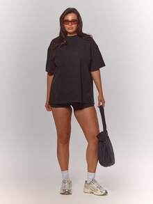 MUSERA Plus Size Oversized Active Top Spring Summer Vacation Holiday Casual Everyday Cute Active - Black - View 5