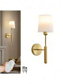 1PC Rechargeable Battery Powered Wall Lamps, RGB Adjustable Remote Control, Battery Operated, No Wiring Needed, Suitable For Bedroom, Cabin, Bedside Reading Light - Rechargeable - View 9