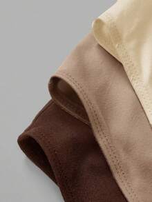 SHEIN BASICS 3件套休闲纯色针织圆领短袖连体衣（女款） - 彩色 - 查看 8