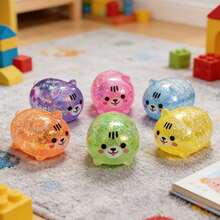 MINKOJA MINKOJA Squish Fidget Toys- 1/2/6/12pcs Cat Stress Ball- Sensory Toy, Gummy Cat Squish Fidget Toys, Squeeze Toy, Stress Relief Toy Squeeze Ball, - Assorted Colors- Basket Filler, Classroom Activity And Party Favor, Random - dog - View 7