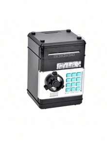 1 pieza Nuevo: Hucha con contraseña de huella digital, hucha de gran capacidad, finanzas educativas, caja de ahorro de monedas antirrobo, diseño de cajero automático - Regalo sorpresa, regalo de cumpleaños, regalo de Navidad, regalo perfecto - Multicolor - Ver 8