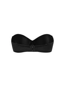 DesireSculpt 1 pieza Sujetador con aros de talla estándar para mujer de tela floral hidrosoluble - Negro - Ver 2