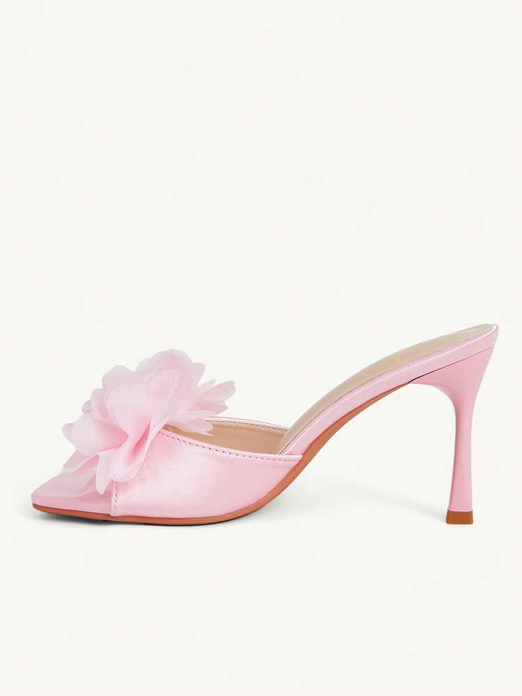 CUCCOO CHICEST Square Toe Thin High Heel Women's Butterfly Decor High Heel Sandals