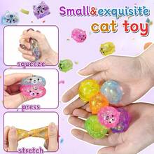 MINKOJA MINKOJA Squish Fidget Toys- 1/2/6/12pcs Cat Stress Ball- Sensory Toy, Gummy Cat Squish Fidget Toys, Squeeze Toy, Stress Relief Toy Squeeze Ball, - Assorted Colors- Basket Filler, Classroom Activity And Party Favor, Random - dog - View 5