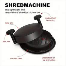 1PC Chicken Shredder With Handle-Efficient Meat Shredding Tool-Easy-To-Use Plastic Chicken Shredding Claw-Black Kitchen Gadget For Fast Processing Of Meat - Multicolor - View 6