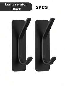 1/2/4pcs Adhesive Hooks, Towel Hook Coat Hooks, Stainless Steel Brushed Wall Hooks, For Hanging Bathrobe Sponges In Bathroom And Bedroom, Hook Accessories, Auxiliary Hook, Heavy Duty Hook - Multicolor - View 18