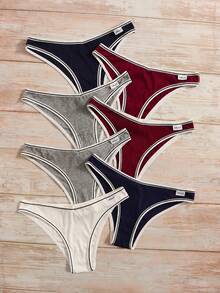 SHEIN 7pcs/Pack Seamless Cheeky Panties - Multicolor - View 3