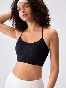 Loungeista 3PCS Women's Breathable Wire-Free Bra With Cross-Back Open Design - Multicolor - View 5