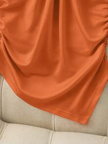 Top corto sin mangas decorado con metal negro, top de punto ajustado de verano informal con bajo asimétrico RR0K - Azul - Ver 9