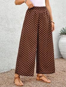Faunlyn Quần nữ chấm bi có túi, kiểu dáng rộng rãi, đa năng. - Nhiều màu - Xem 4