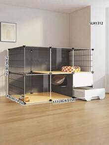 1 buah Kandang Kucing, Rumah Kucing untuk Apartemen Kecil, Tempat Berlindung Kucing, Kotak Pasir Kucing, Toilet Serbaguna, Hemat Ruang - MultiWarna - View 11