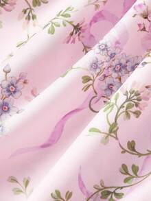 SHEIN MOD 浪漫花卉露背蝴蝶结吊带短裙 - 彩色 - 查看 8