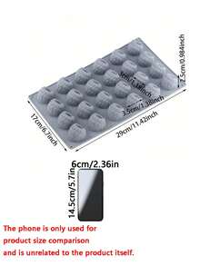1pc Silicone Raspberry Charlotte Cake Mold, 24-Cavity Non-Stick Baking Mold For Making Raspberry Tarts, Mousse Cakes, Jelly Rolls, Baking Accessories - Grey - View 8