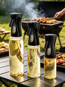 SHEIN 1pc Oil Spray Bottle, High Pressure Spray Bottle, Ultra Fine Water Mist Refilling Bottle, Oil Sprayer Dispenser, Refillable Spritzer Bottle, Household Kitchen Barbecue Olive Oil Spray Bottle, Fat-Reducing Meal Spray Oil Artifact, Travel Transparent Portable Spray Bottle - Multicolor - View 2
