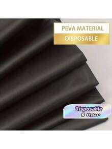 6 Pieces Elegant Disposable Black Tablecloth, Machine Woven, Perfect For Weddings, Bridal Showers, Birthdays, And General Gatherings. Easy To Clean Indoor Plastic Cover - Multicolor - View 1