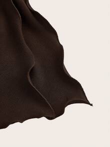 SHEIN EZwear Plus Size Brown Knit Sleeveless Dress Date Night Rave Summer Sexy - Chocolate Brown - View 3