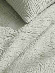 Veyra Day 2/3 Pieces100% Polyester 3D Bubble Texture Bedding (Duvet Cover + 1/2 Pillowcases, No Comforter Included), All-Season Modern Polyester Bedding Collection - bean green - View 5