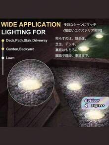 4 Packs / 8 Packs Solar Floor Lights, Solar Garden Lights, 8LED Upgraded Outdoor Garden Bright Floor Lights,300mAh Battery IP44 Solar Plug-In Landscape Lights, Suitable For Roads, Courtyards, Decks, Lawns, Terraces, And Sidewalks - Multicolor - View 2