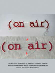لافتة نيون "On Air" للاعبين - لافتة LED حمراء باردة للبث/التسجيل للاستوديوهات والجدران وغرف النوم وغرف الألعاب، تعمل بطاقة USB - الأحمر - مشاهدة 9