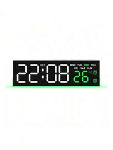 Multifunctional Atmosphere Lamp Alarm Clock, Minimalist Electronic Clock With LED Digital Display, Bedside Clock With Week, Temperature, 3 Brightness Levels, AC Powered & Battery Operated - USB or other DC connection - View 7