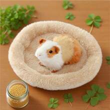 PETSIN 1 Piece Of Ultra Soft Plush Pet Bed - A Comfortable And Warm Hamster Bed With Anti Slip Bottom And Insulation Pad, Perfect For Guinea Pigs And Other Small Animals, Round Fluffy And Colorful Design - View 9