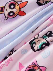 THE POWERPUFF GIRLS X SHEIN 3条装女士可爱卡通印花内裤，日系风格 - 彩色 - 查看 4