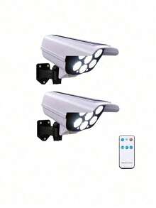 1PC Outdoor Solar Sensor Light, 2000 Lumens, 77 LED Bulbs, With Remote Control; Wireless Fake Surveillance Camera, Suitable For Hotel Porch, Garden, Patio, Driveway And Other Locations - Simulation camera light - View 12
