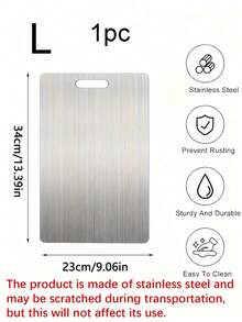 Thớt thép không gỉ Silver Sleek, Thớt bạc cho nhà bếp, Trạm chuẩn bị đảo ngược cho nhà bếp, Lý tưởng cho thịt sống, gia cầm, cá, Chống mùi và vết bẩn, Chống gỉ, Thiết kế tối giản, Thay thế cho thớt chặt, Bề mặt cho thịt, rau, trái cây, Thiết yếu cho nhà bếp hiện đại, Dễ dàng làm sạch bằng nước Bộ dụng cụ cắt nhà bếp có thể được sử dụng làm khay đựng pizza, khay đựng phô mai, đĩa, khay đựng bánh mì và bánh quy - Nhiều màu - Xem 15