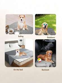 1pc Double-Sided Waterproof Pet Bed Cover – Washable Removable Sofa Furniture Protector For Dogs & Cats - Grey - View 5