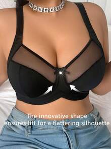 DesireSculpt Áo ngực không gọng cỡ lớn - màu đen - Xem 7