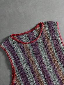 ROMWE MEN Street Life Áo thun nam kẻ sọc dáng casual, thích hợp cho kỳ nghỉ hè ở bãi biển. - Nhiều màu - Xem 3
