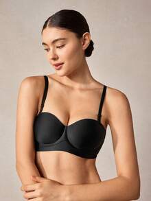 Veilyse 2pcs Wireless, Seamless, Push Up, Backless Bra, Lingerie - Multicolor - View 6
